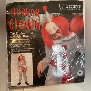 Horror clown Costume size 5/6 kids New